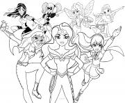 Coloriage dc superhero girls