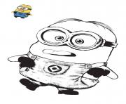 Coloriage minion est bourre