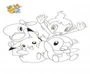 Coloriage pokemon pikachu ouisticram tiplouf tortipouss 4e generation