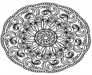 Coloriage flowers mandala