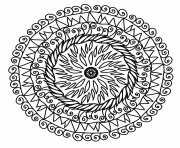 Coloriage mandala dessin adulte