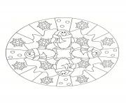 Coloriage mandala noel 23