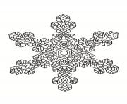 Coloriage mandala noel flocon de neige