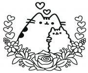 Coloriage Pusheen the Cat and his friend