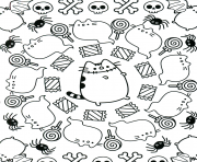 Coloriage pusheen halloween