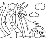 Coloriage pusheen vs dragon