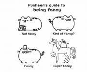 Coloriage pusheen guide fancy kind of fancy super