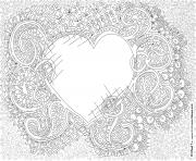 Coloriage amour adulte inspiration zen