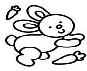 Coloriage facile lapin maternelle enfant