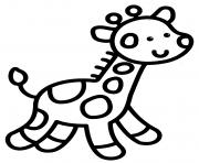 Coloriage giraffe facile enfant maternelle