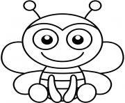 Coloriage facile abeille