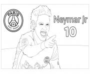 Coloriage joueur de foot neymar jr psg