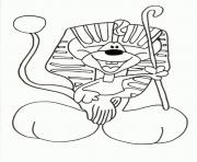 Coloriage diddl en egypte le pharaon