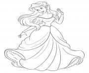 Coloriage princesse la petite sirene