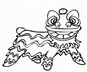 Coloriage nouvel an chinois dragon smile