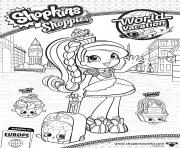 Coloriage shopkins shoppies Princess Sweets English Rose world vacation europe