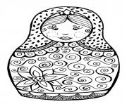 Coloriage babushka Matryoshka dolls Poupee Russe