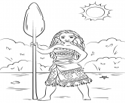 Coloriage Princesse Disney vaiana moana