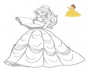 Coloriage Princesse Disney La Belle et la Bete