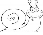 Coloriage escargot joyeux et heurex