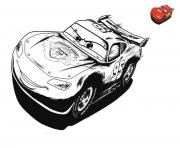 Coloriage cars 3 flahs mcqueen en pleine vitesse