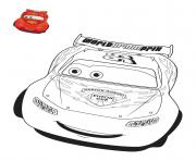 Coloriage cars 3 flash mcqueen confiant pour la course de voiture