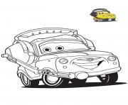 Coloriage cars 3 luigi personnage dans film cars voiture jaune