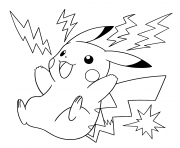 Coloriage pokemon pikachu electrique