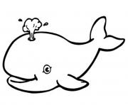 Coloriage jolie baleine