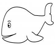 Coloriage baleine enfant