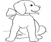 Coloriage chien chiot gratuit