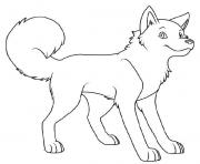 Coloriage chien husky aux yeux bleue