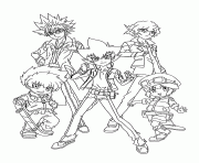 Coloriage beyblade team anime