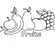 Coloriage fruits alimentation equilibree