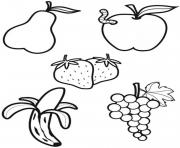 Coloriage alimentation les fruits