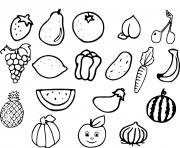 Coloriage fruits et legumes