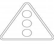 Coloriage panneau feux de signalisation securite routiere