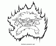 Coloriage gohan powers up dragon ball z