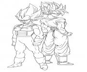 Coloriage goku et son frere vegeta dragon ball z akira toriyama