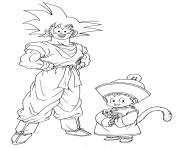 Coloriage dragon ball z goku et goten