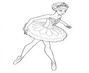 Coloriage barbie qui fait de la ballerine