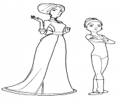 Coloriage regine et camille le haut de ballerina leap