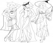 Coloriage alex clover sam en tenue halloween