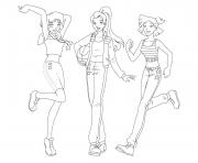 Coloriage sam alex et clover fashion