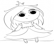 Coloriage cute little princess kawaii