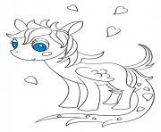 Coloriage kawaii pegasus pony