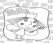 Coloriage holly Le Petit Royaume de Ben et Holly