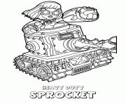 Coloriage skylanders swap force tech heavy duty sprocket