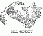 Coloriage skylanders swap force water saison 3 gill grunt