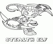 Coloriage skylanders giants life saison 2 stealth elf